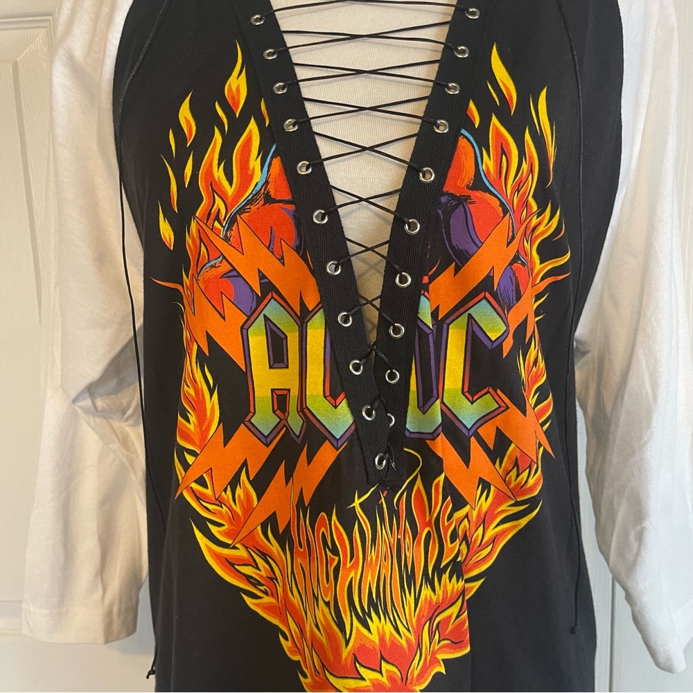 AC/DC Lace Up Shirt - Picture 3 of 10